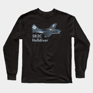 SB2C Helldiver / A-25 Shrike WW2 Airplane Long Sleeve T-Shirt